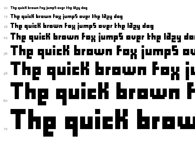 Computer Aid font waterfall